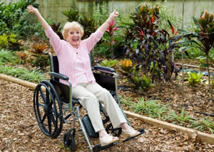 Watch out! This woman is on wheels and enjoying her regained functional independence